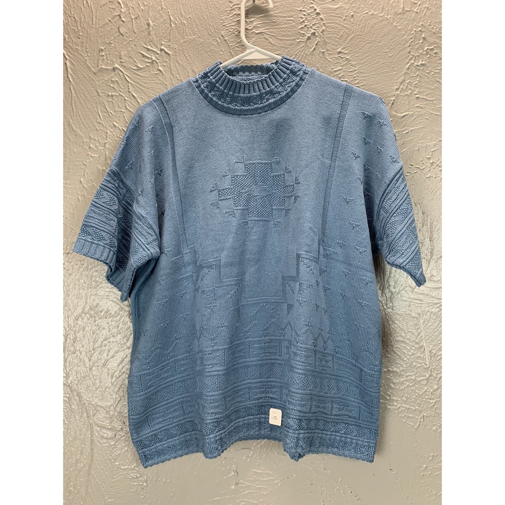 Keneth Too! Sweater shirt  Blue short sleeve   NWT Vintage Womens ladies Size XL